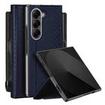 For Samsung Galaxy Z Fold7 5G DUX DUCIS Bril Series PU + TPU Phone Case with Pen Slot(Blue)
