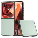 For Motorola Razr 60 Ultra PU Leather Black Frame Full Coverage Phone Case(Light Green)