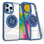 For iPhone 16 Pro Max Magnetic Rotating Ring Holder Phone Case(Dark Blue)