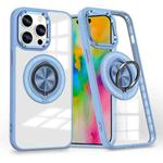 For iPhone 16 Pro Magnetic Rotating Ring Holder Phone Case(Light Blue)