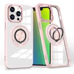 For iPhone 15 Pro Max Magnetic Rotating Ring Holder Phone Case(Pink)