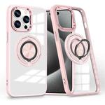 For iPhone 15 Pro Magnetic Rotating Ring Holder Phone Case(Pink)