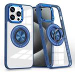 For iPhone 15 Pro Magnetic Rotating Ring Holder Phone Case(Dark Blue)