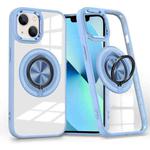 For iPhone 13 Magnetic Rotating Ring Holder Phone Case(Light Blue)