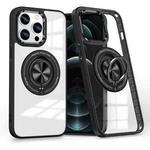 For iPhone 12 Pro Magnetic Rotating Ring Holder Phone Case(Black)