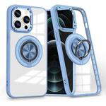 For iPhone 12 Pro Magnetic Rotating Ring Holder Phone Case(Light Blue)