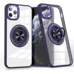 For iPhone 11 Pro Magnetic Rotating Ring Holder Phone Case(Dark Purple)