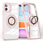 For iPhone 11 Magnetic Rotating Ring Holder Phone Case(Pink)