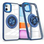 For iPhone 11 Magnetic Rotating Ring Holder Phone Case(Dark Blue)