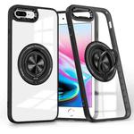 For iPhone 8 Plus / 7 Plus Magnetic Rotating Ring Holder Phone Case(Black)