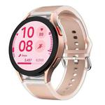 For Samsung Galaxy Watch FE 40mm Glacier Clear Two Color Silicone Watch Band(Pink)