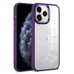 For iPhone 11 Pro Colorful Armor Transparent Phone Case(Purple)