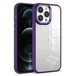 For iPhone 12 Pro Max Colorful Armor Transparent Phone Case(Purple)