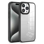 For iPhone 15 Pro Colorful Armor Transparent Phone Case(Black)