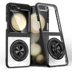 For Samsung Galaxy Z Flip5 Magnetic Rotating Ring Holder Phone Case(Black)