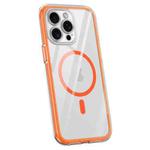 For iPhone 15 Pro Vacuum Airbag Y1 Series Transparent MagSafe Magnetic Phone Case(Orange)