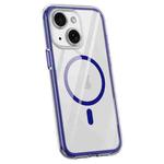 For iPhone 15 Plus Vacuum Airbag Y1 Series Transparent MagSafe Magnetic Phone Case(Navy Blue)