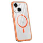 For iPhone 15 Vacuum Airbag Y1 Series Transparent MagSafe Magnetic Phone Case(Orange)