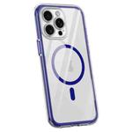 For iPhone 14 Pro Vacuum Airbag Y1 Series Transparent MagSafe Magnetic Phone Case(Navy Blue)