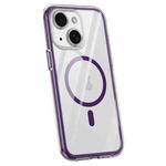 For iPhone 13 Vacuum Airbag Y1 Series Transparent MagSafe Magnetic Phone Case(Dark Purple)