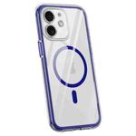 For iPhone 12 Vacuum Airbag Y1 Series Transparent MagSafe Magnetic Phone Case(Navy Blue)