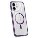 For iPhone 11 Vacuum Airbag Y1 Series Transparent MagSafe Magnetic Phone Case(Dark Purple)