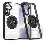 For Samsung Galaxy S24+ 5G Magnetic Rotating Ring Holder Phone Case(Black)