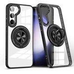For Samsung Galaxy S23 5G Magnetic Rotating Ring Holder Phone Case(Black)