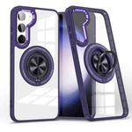 For Samsung Galaxy S23 5G Magnetic Rotating Ring Holder Phone Case(Dark Purple)