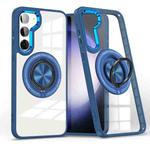 For Samsung Galaxy S23+ 5G Magnetic Rotating Ring Holder Phone Case(Dark Blue)