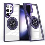 For Samsung Galaxy S23 Ultra 5G Magnetic Rotating Ring Holder Phone Case(Dark Purple)