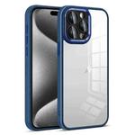 For iPhone 15 Pro Colorful Armor Lens Film Transparent Phone Case(Blue)