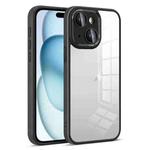 For iPhone 15 Plus Colorful Armor Lens Film Transparent Phone Case(Black)