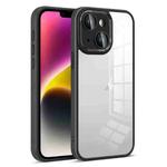 For iPhone 14 Colorful Armor Lens Film Transparent Phone Case(Black)