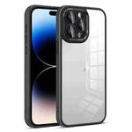 For iPhone 14 Pro Max Colorful Armor Lens Film Transparent Phone Case(Black)