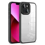 For iPhone 13 Colorful Armor Lens Film Transparent Phone Case(Black)