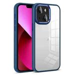 For iPhone 13 Colorful Armor Lens Film Transparent Phone Case(Blue)