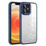 For iPhone 12 Colorful Armor Lens Film Transparent Phone Case(Blue)