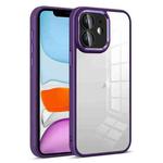 For iPhone 11 Colorful Armor Lens Film Transparent Phone Case(Purple)