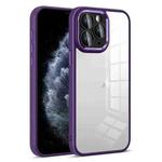 For iPhone 11 Pro Colorful Armor Lens Film Transparent Phone Case(Purple)