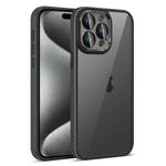 For iPhone 15 Pro Colorful Armor Lens Film Translucent Phone Case(Black)