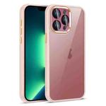 For iPhone 13 Pro Max Colorful Armor Lens Film Translucent Phone Case(Pink)