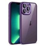 For iPhone 13 Pro Max Colorful Armor Lens Film Translucent Phone Case(Purple)