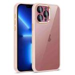 For iPhone 13 Pro Colorful Armor Lens Film Translucent Phone Case(Pink)