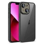 For iPhone 13 Colorful Armor Lens Film Translucent Phone Case(Black)