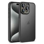 For iPhone 15 Pro Max Colorful Armor Lens Film Translucent Skin Feel Phone Case(Black)