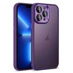 For iPhone 13 Pro Colorful Armor Lens Film Translucent Skin Feel Phone Case(Purple)