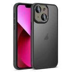 For iPhone 13 Colorful Armor Lens Film Translucent Skin Feel Phone Case(Black)