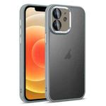 For iPhone 12 Colorful Armor Lens Film Translucent Skin Feel Phone Case(Grey)