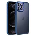 For iPhone 12 Pro Colorful Armor Lens Film Translucent Skin Feel Phone Case(Blue)